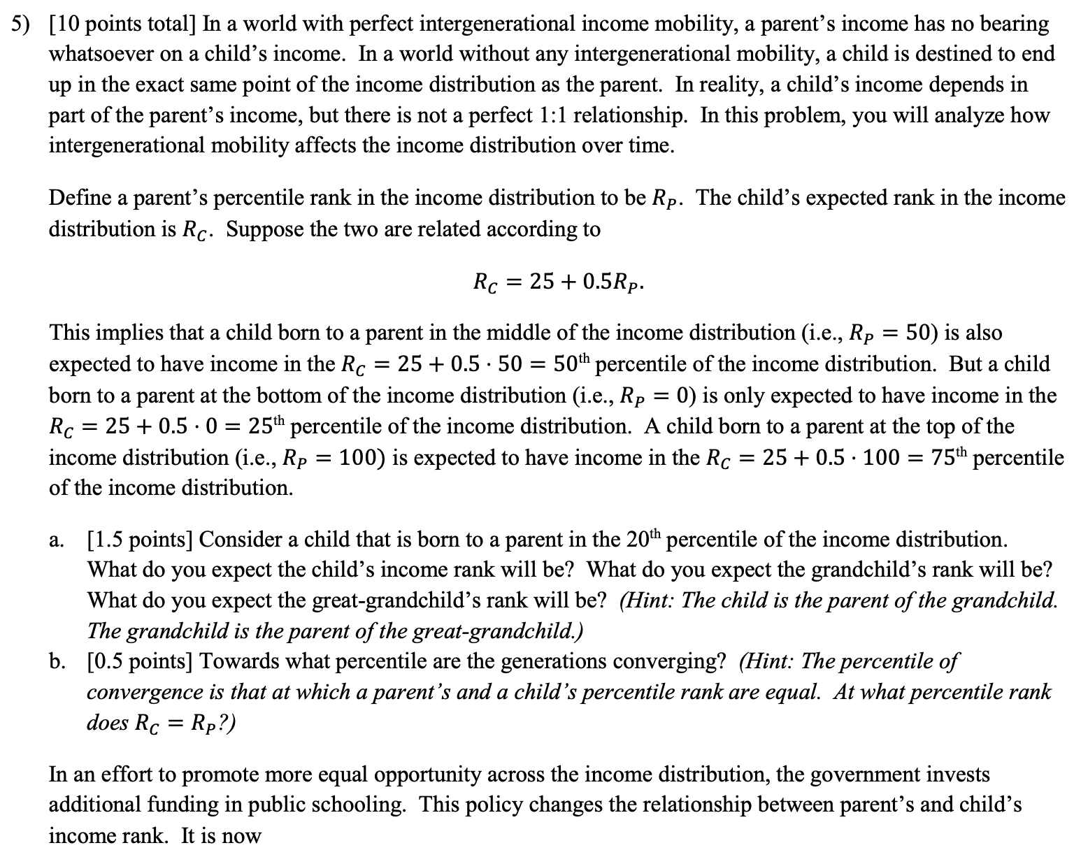 Please help with the problem below. Thank you. 5) [10 points total]