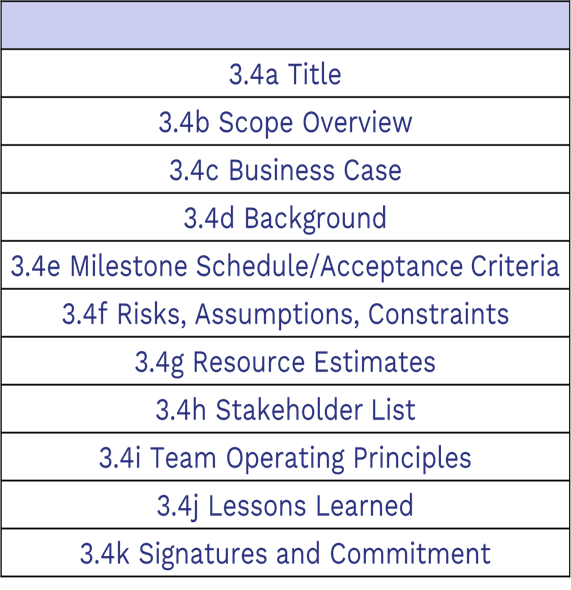 Please use the template below to write fictional project charter for a