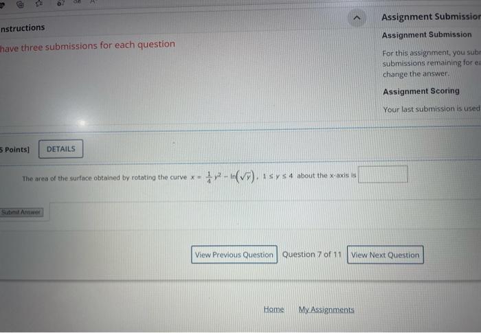 For this assignment, you subi submissions remaining for ei change the answer.