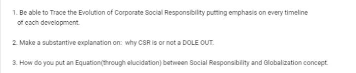SUBJECT: GOOD GOVERNANCE 1. Be able to Trace the Evolution of Corporate