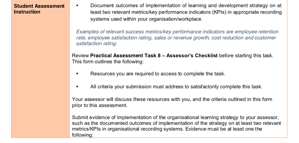 of BSB80120 Graduate Diploma of Management (Learning) Qualification Unit Delivered BSBHRM613 Contribute
