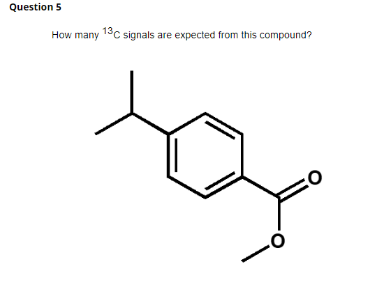 How many 13C signals are expected from this compound