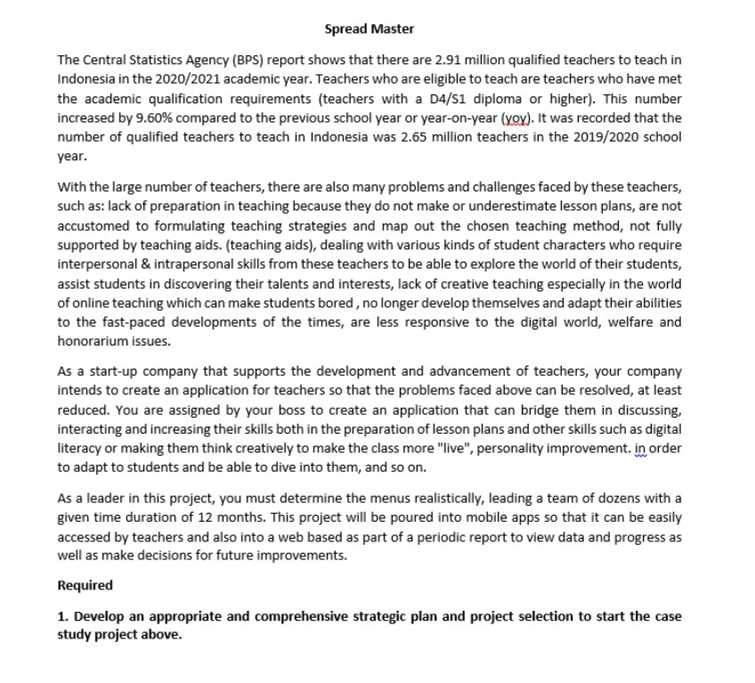  Spread Master The Central Statistics Agency (BPS) report shows that there