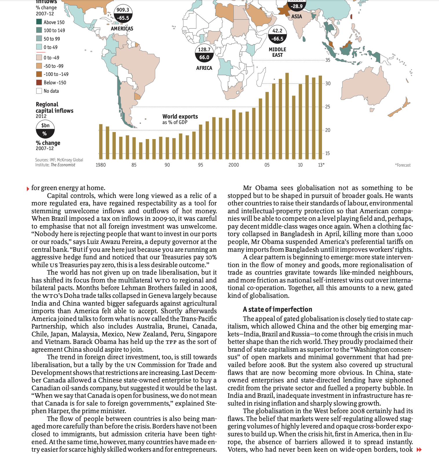 of the article. The forward march of globalisation has paused since the