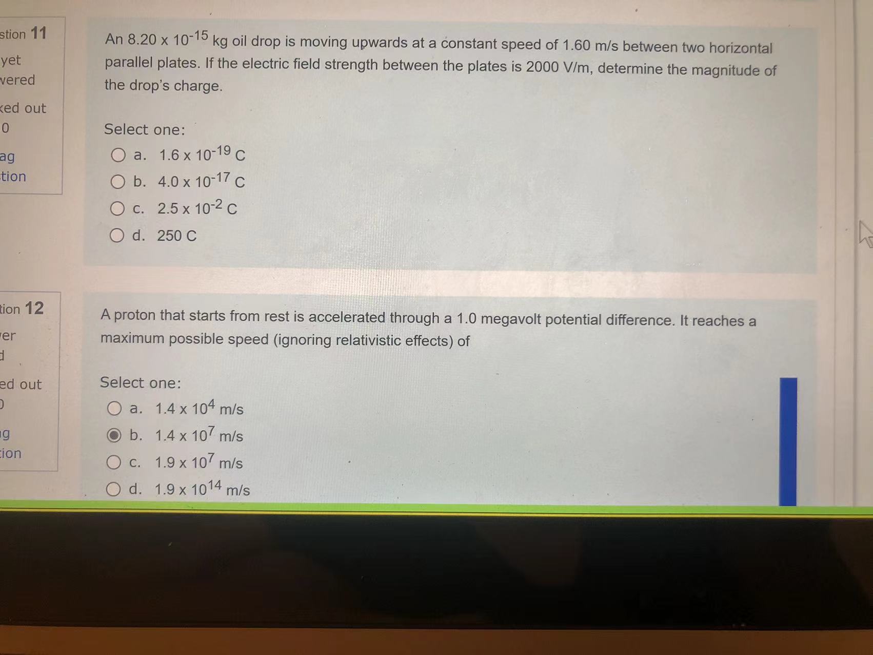 B is also attracted to C.) The charges on B and C