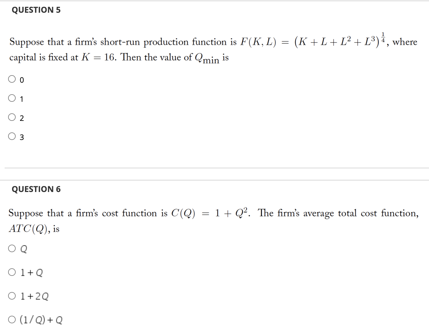 xed at K = 16. Then the value of Qmin is QUESTION