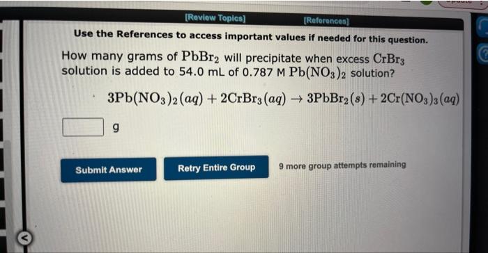  Use the References to access important values if needed for this