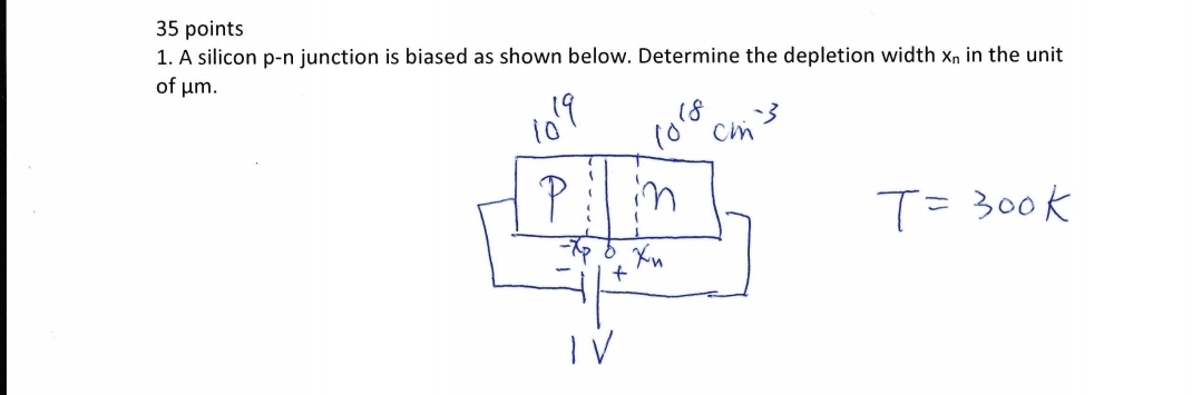 Please solve this problem. I need a complete step-by-step, solution. Course Semiconductor