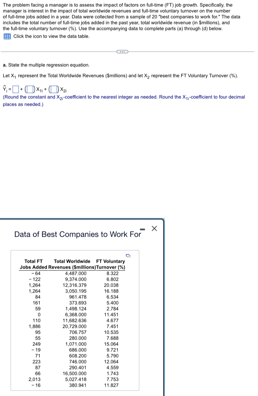  The problem facing a manager is to assess the impact of