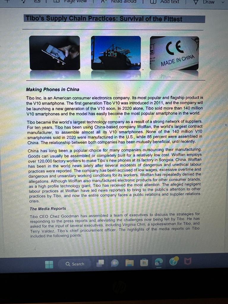 of Americans. Tibo's aggressive supply chain practices have forced Chinese suppliers to