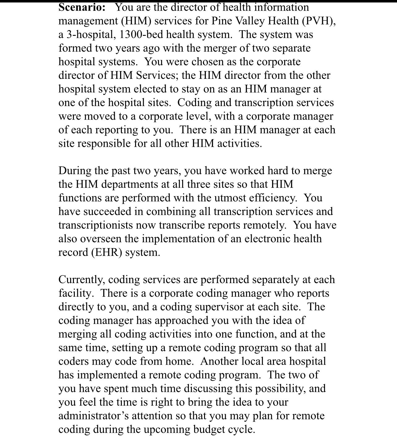 The remote coding proposal below have been approved. You and the assistant