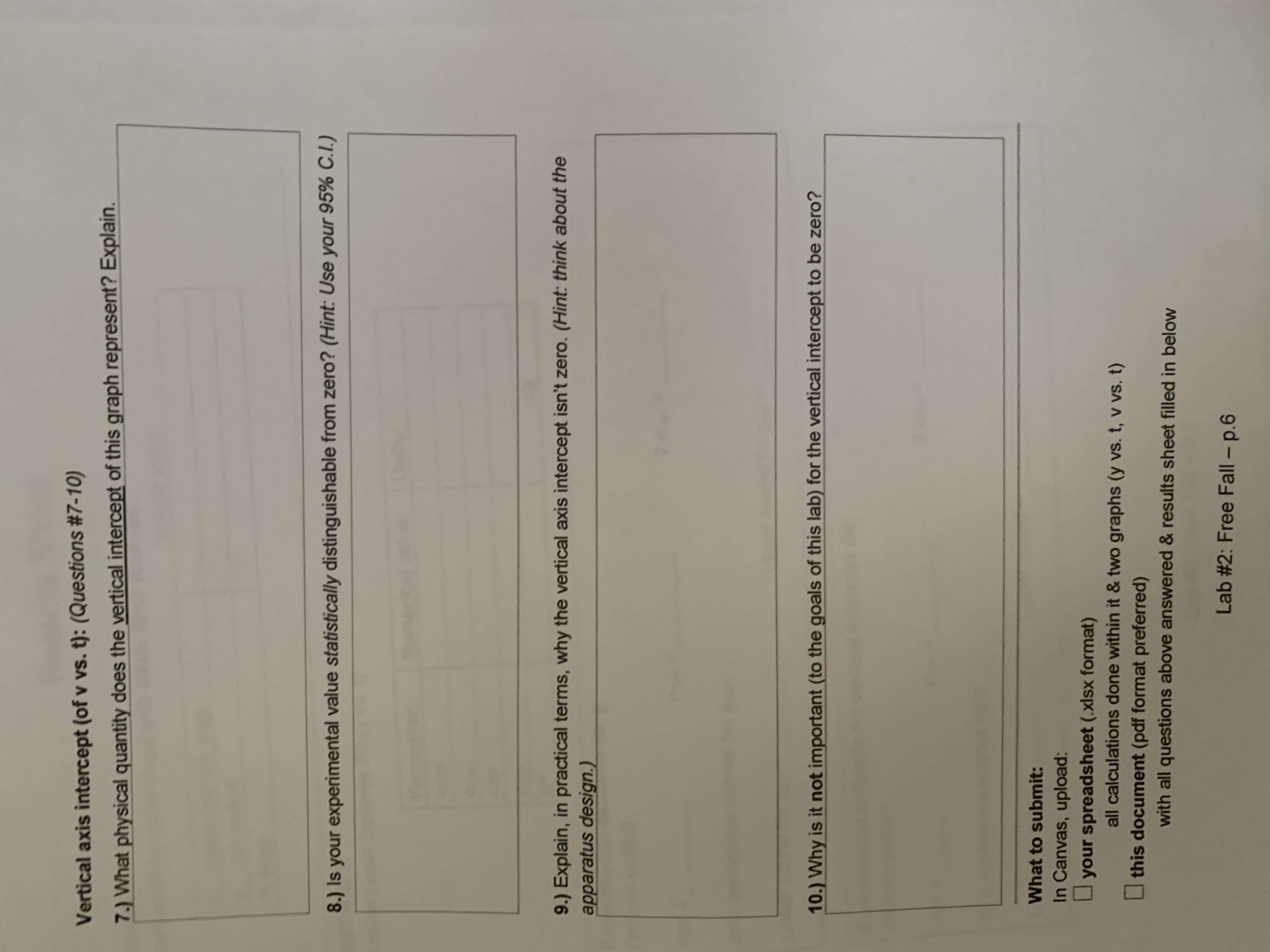 this claim by carefully analyzing the motion of a freely falling object.