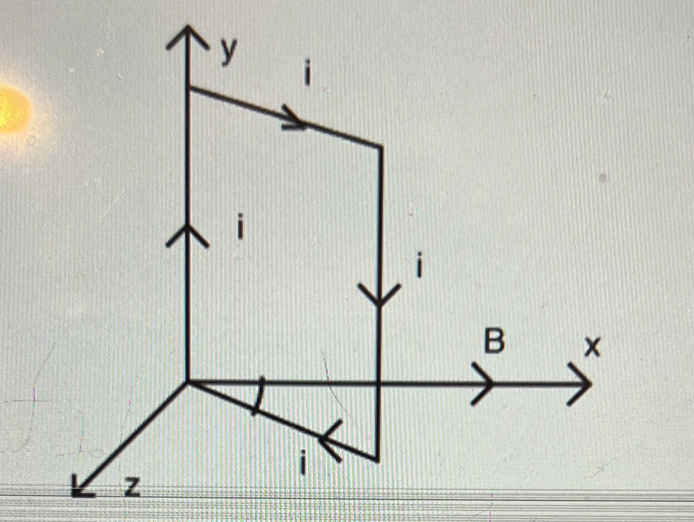 Given the following diagram (see image) which shows a rectangular loop of