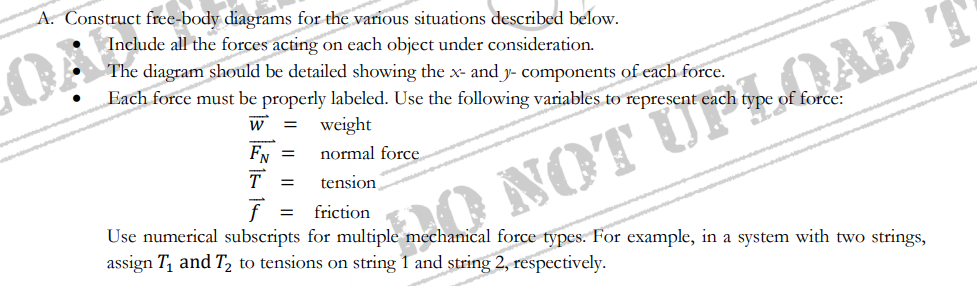 appropriate mathematical equations for each mass. Write a force equation for each