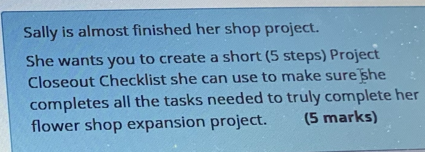 Sally is also considering adding a deck extension toher shop expansion project.