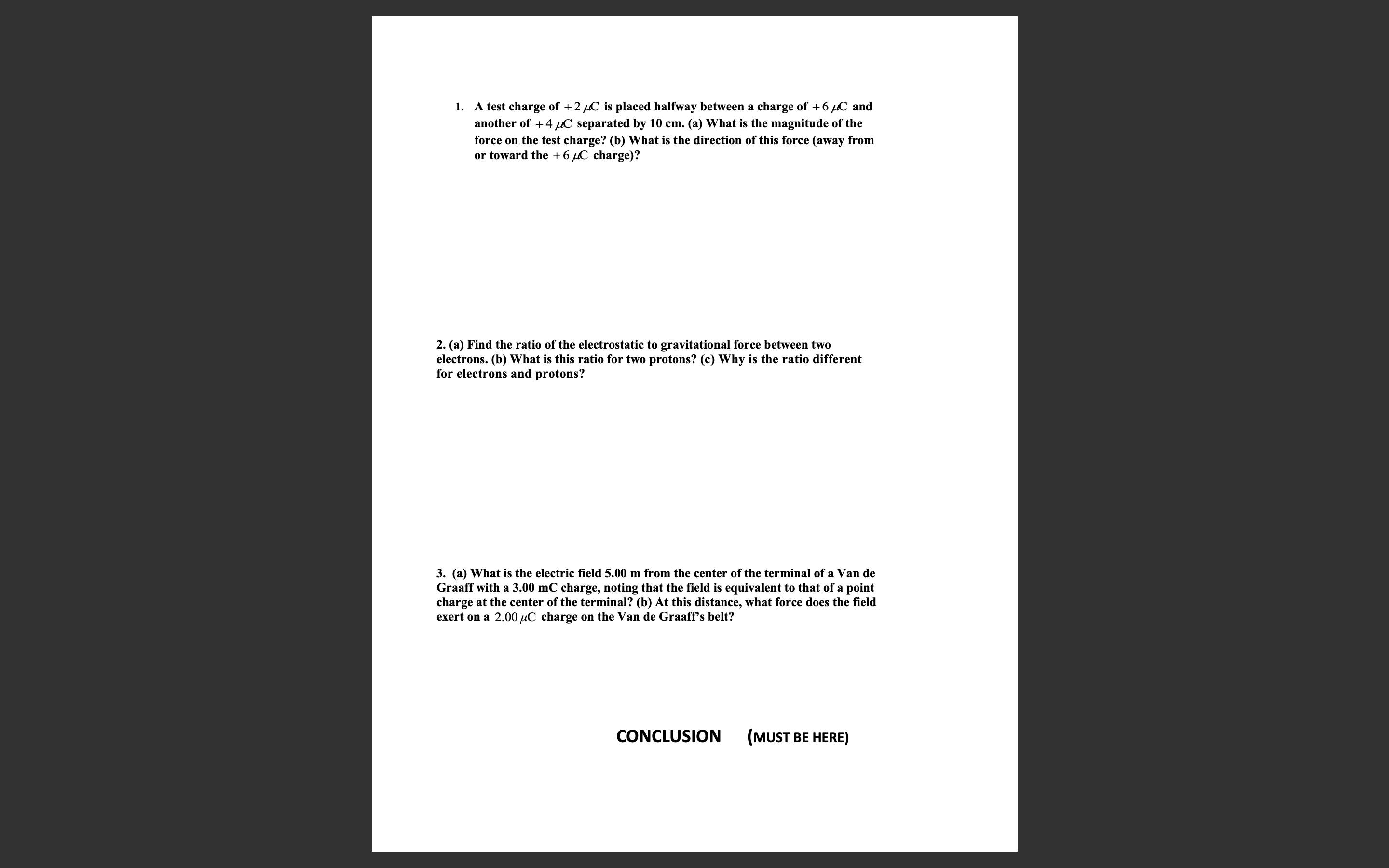 computing the electric potential through the electric charges. Then, the electric field
