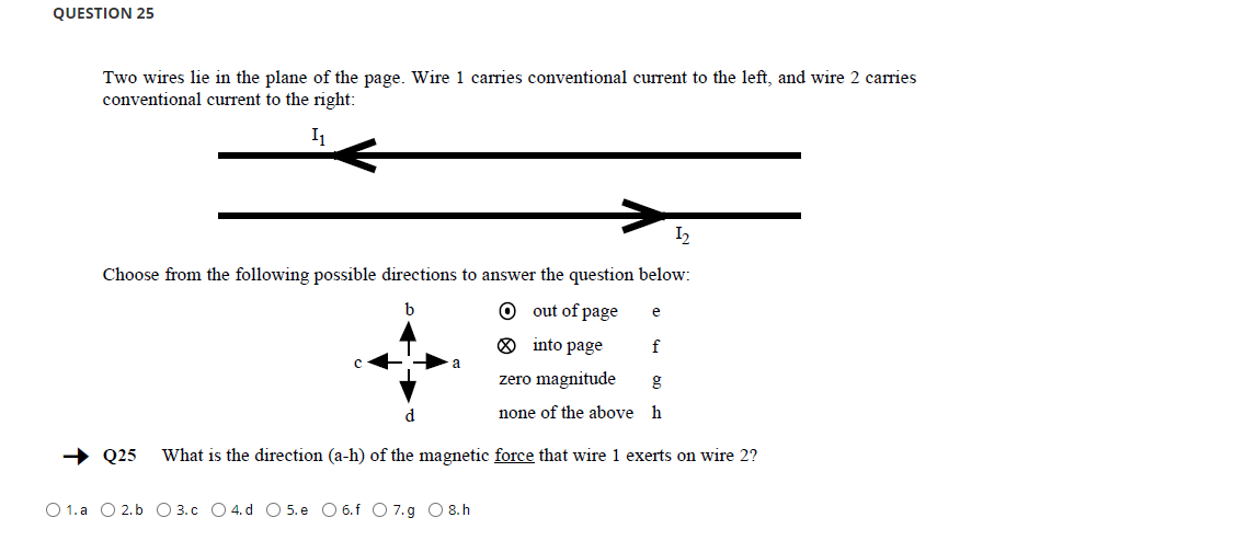 into page h zero magnitude None of the above j Q21 What