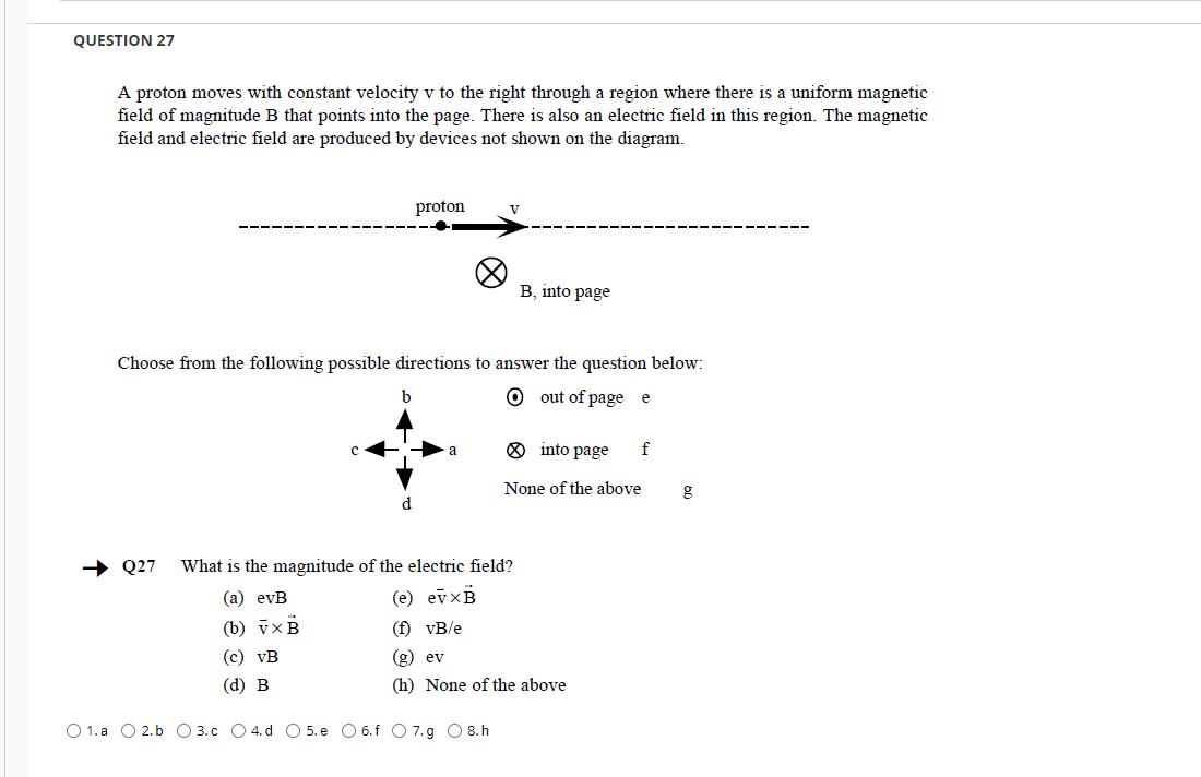 at location 1 (marked with x)? O 1.a O 2.b O 3.c