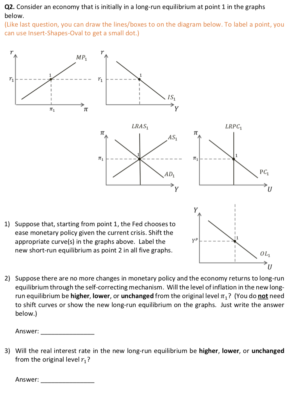 Show all calculations, work, and graphs needed to answer the question. Q2.
