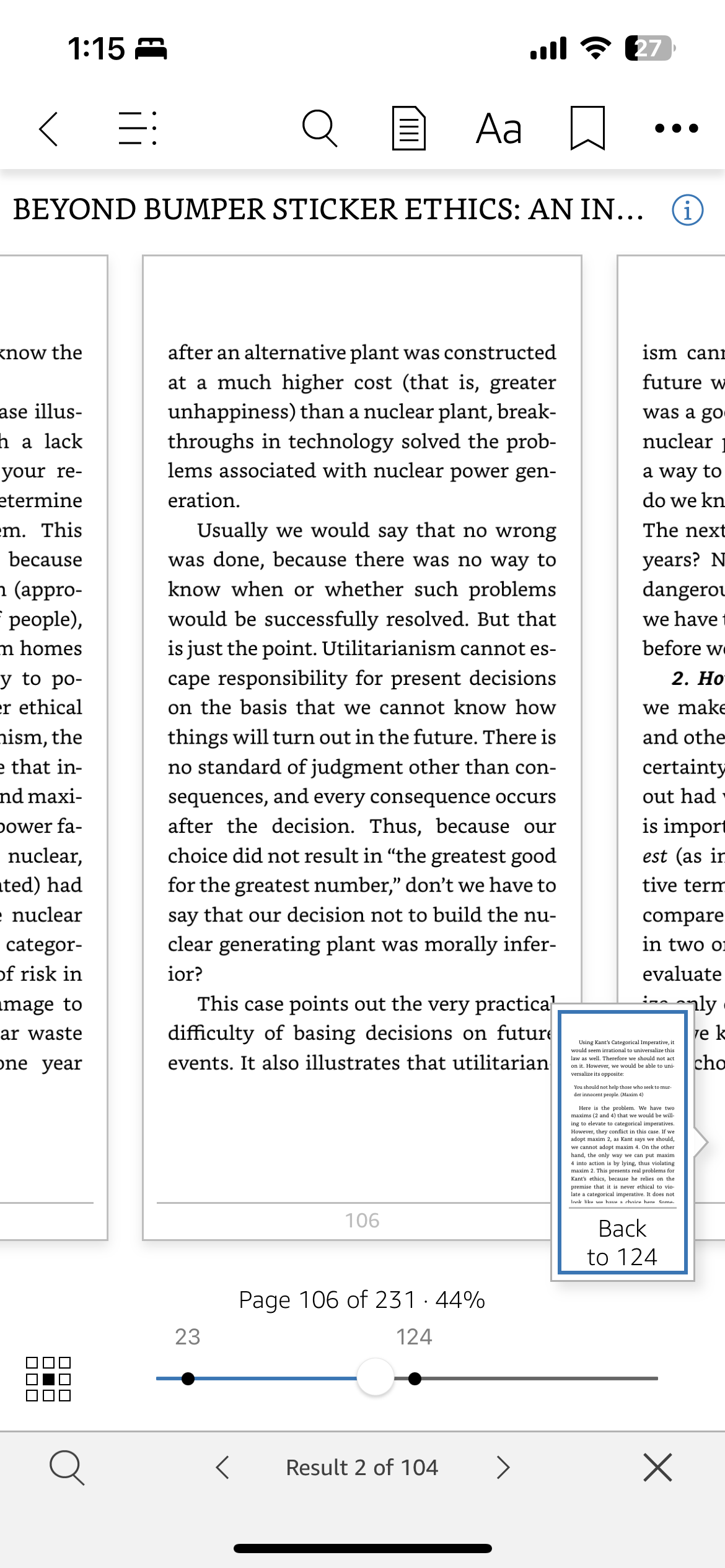 e of little ment to ticularly Utilitarianism eenth an tle or no