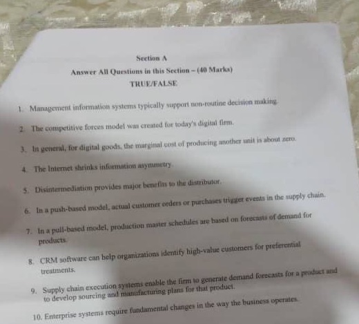 Section & Answer All Questions in this Section - (10 Marks)