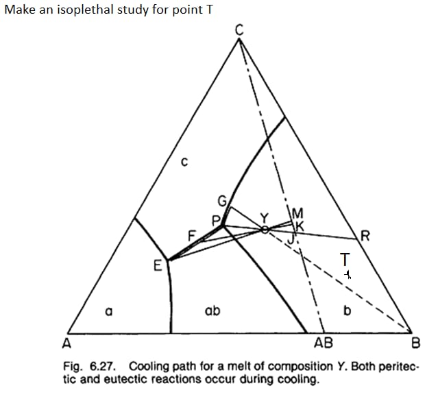  Make an isoplethal study for point T tic and eutectic reactions