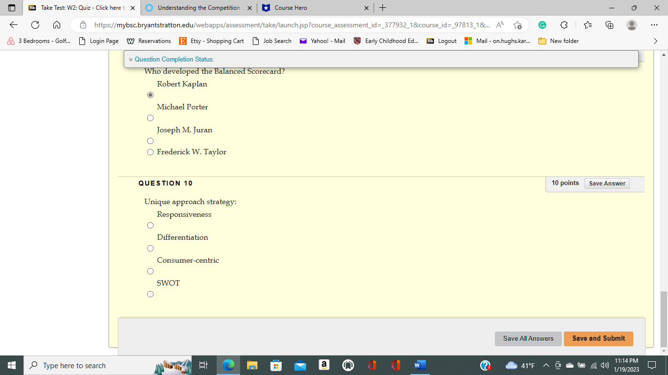  Bb Take Test: W2: Quiz - Click here to X Understanding