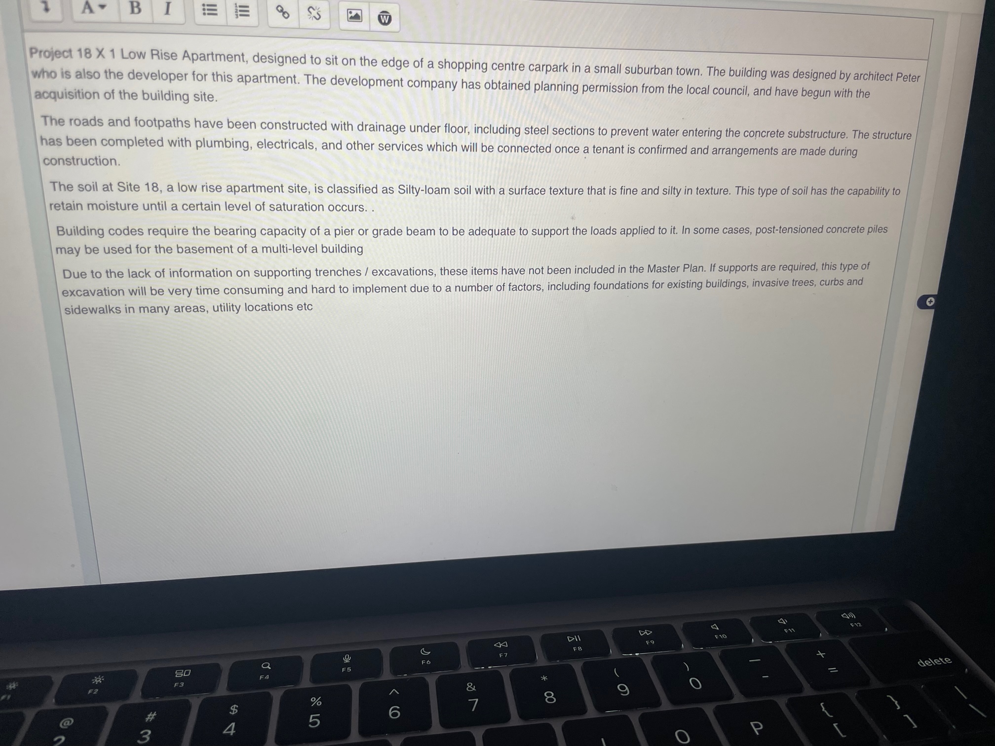 Using the project documentation you gathered for the previous site inspection, review