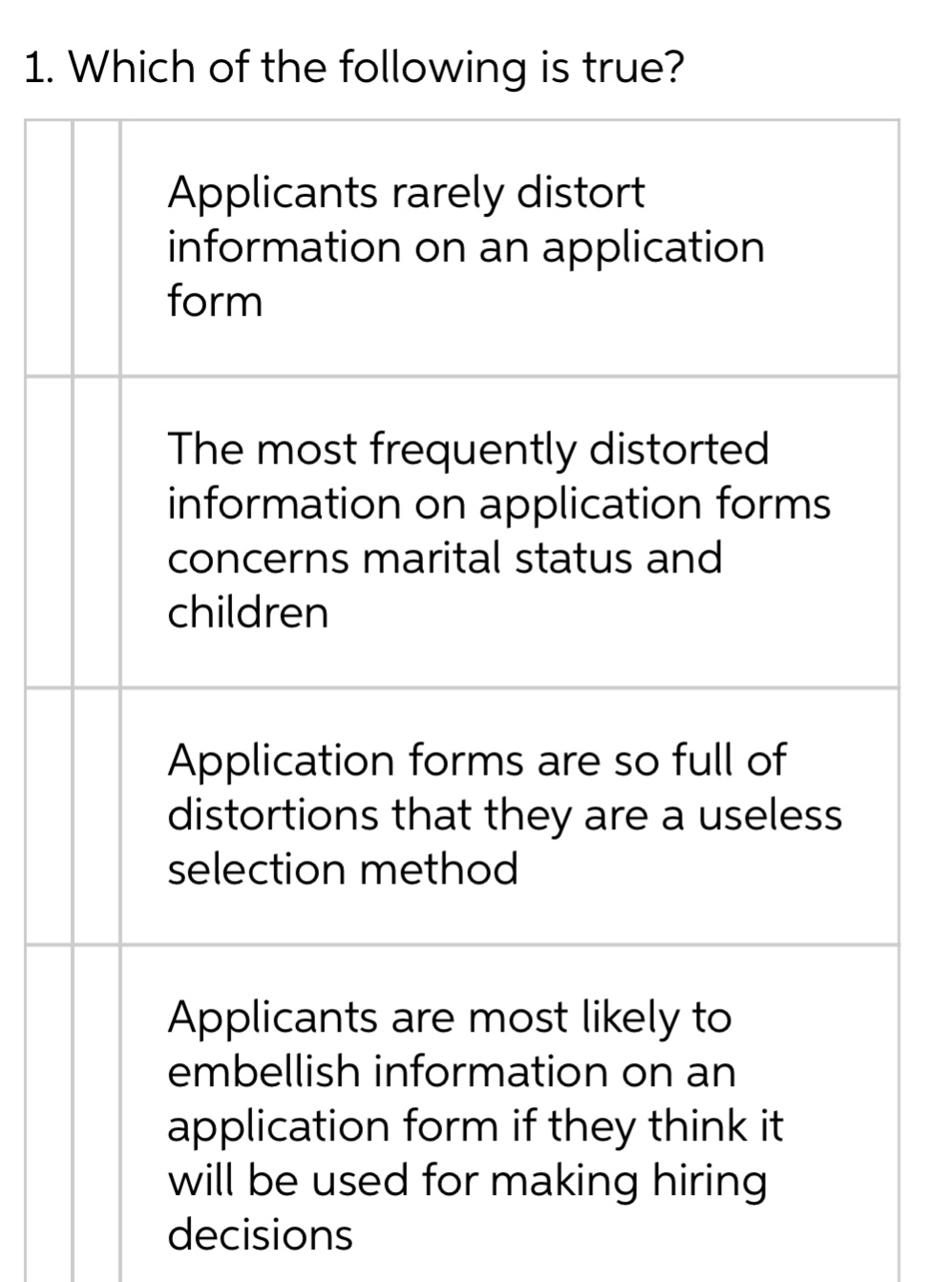and convictions rarely appear on application forms Application forms are not considered