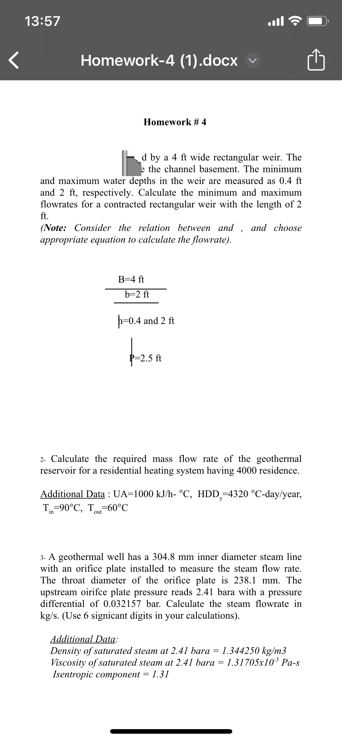  13:57 Homework-4(1).docx Homework # 4 d by a 4ft wide rectangular