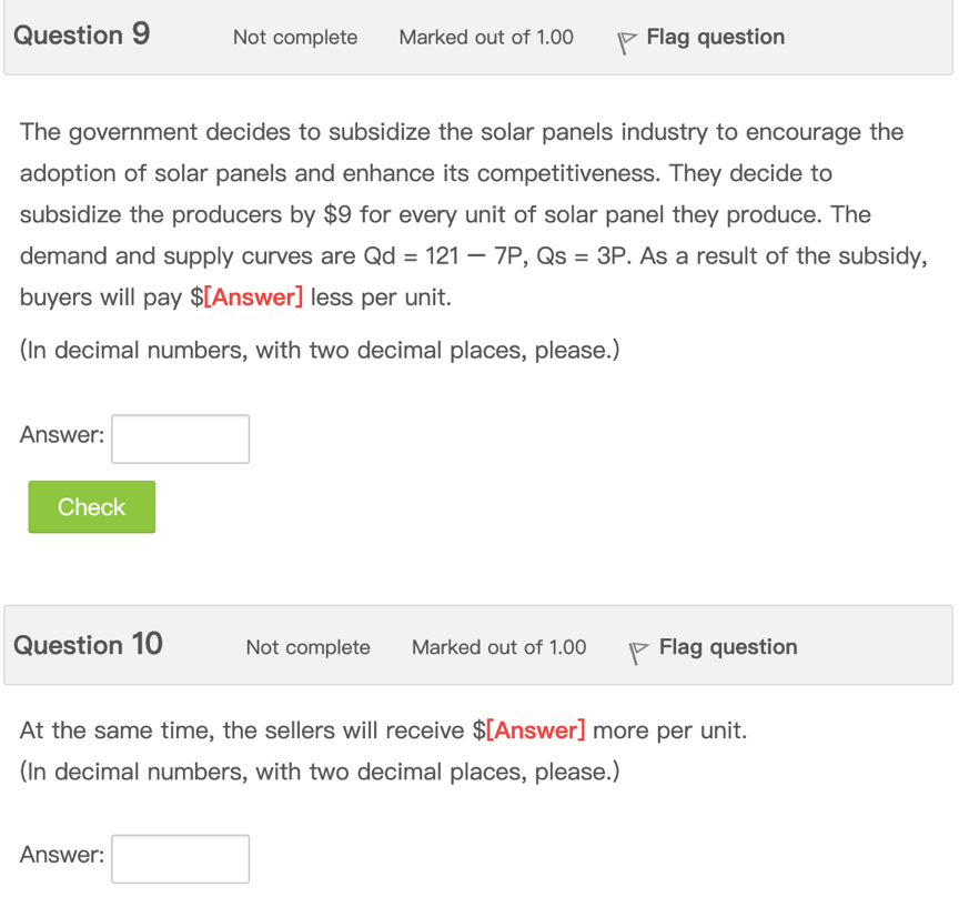 V Flag question Consider a market in which the demand curve is