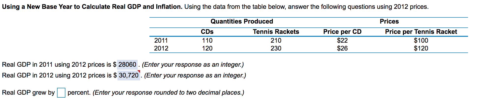 Please help with blank question! Thanks Using a New Base Year to
