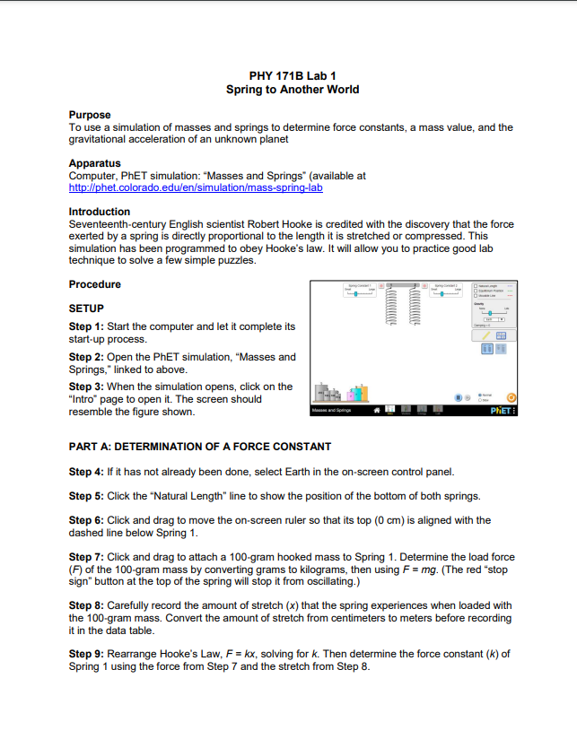 THE OTHER MATTER Step 1: Describe a method to determine the mass