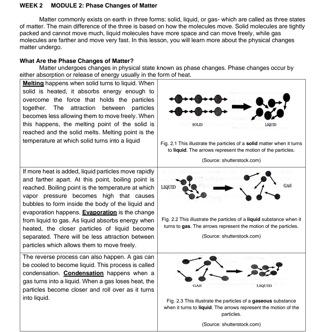 otherwise. Wn'te your answer in your answer sheet. _6. Phase change occurs