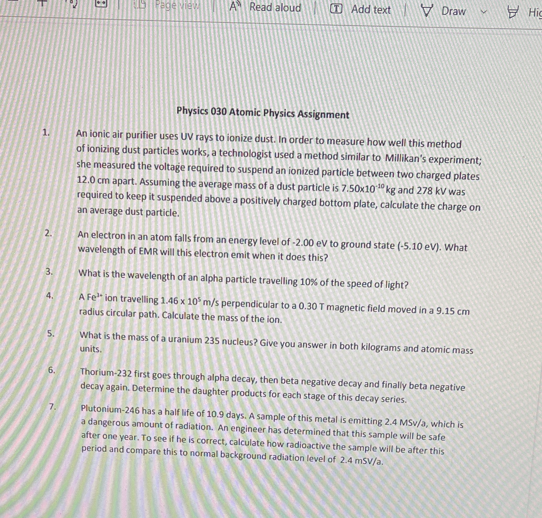  A Read aloud \\T Add text | Draw Hi Physics 030