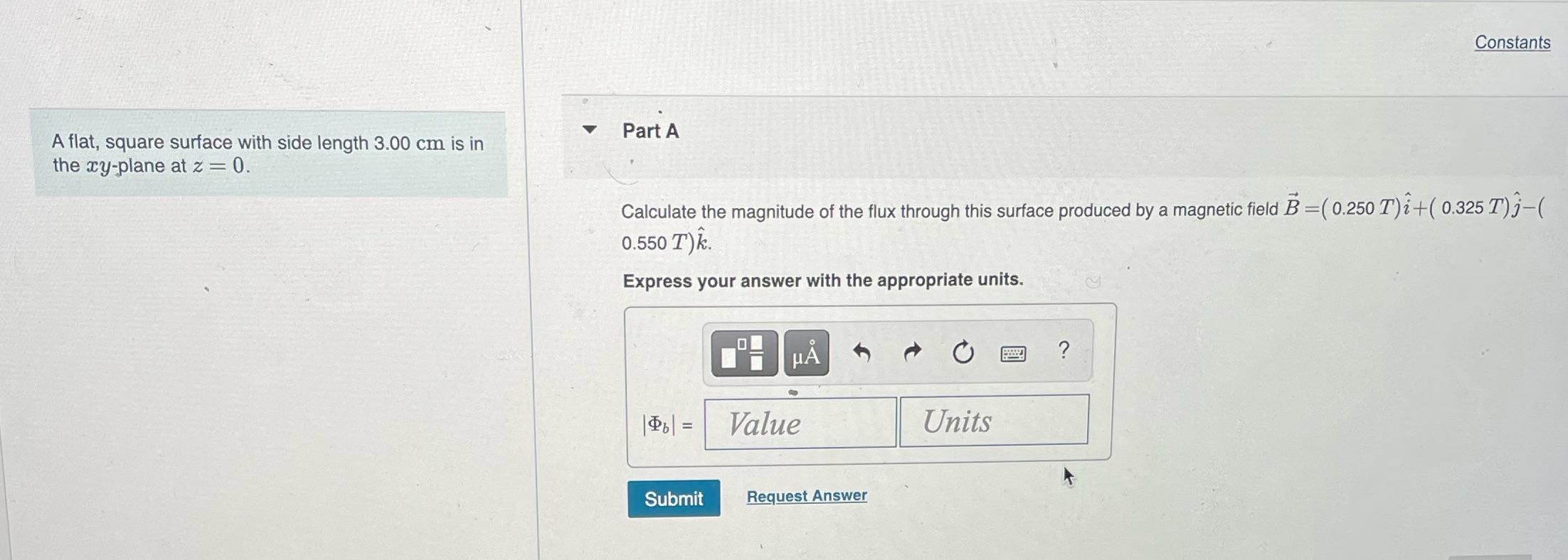 I need this asap Constants A flat, square surface with side length