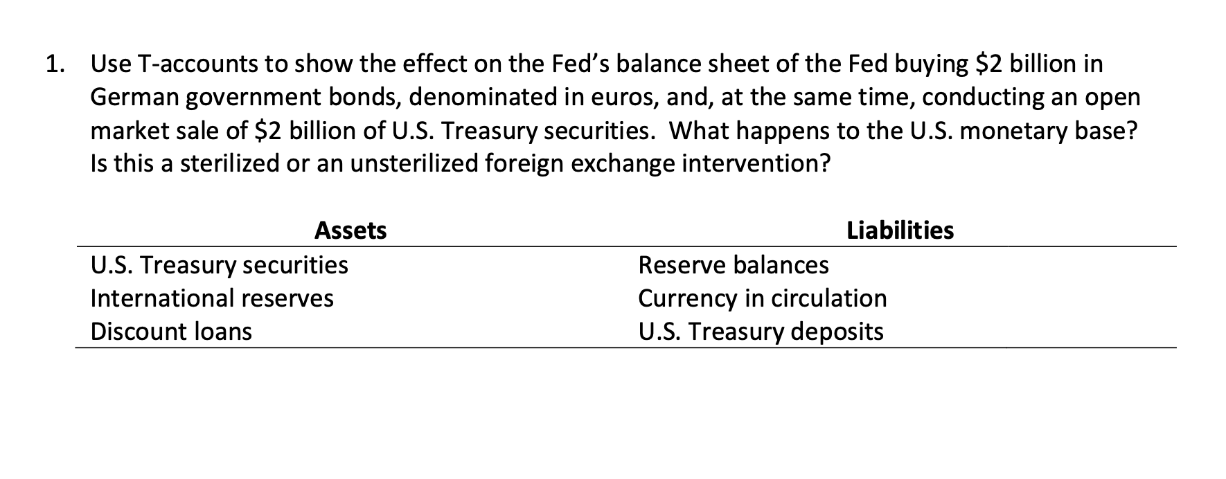 please answer the following (all information needed is given): 1. Use T-accounts