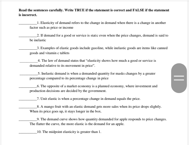 Help me explain and answer these Read the sentences carefully. Write TRUE