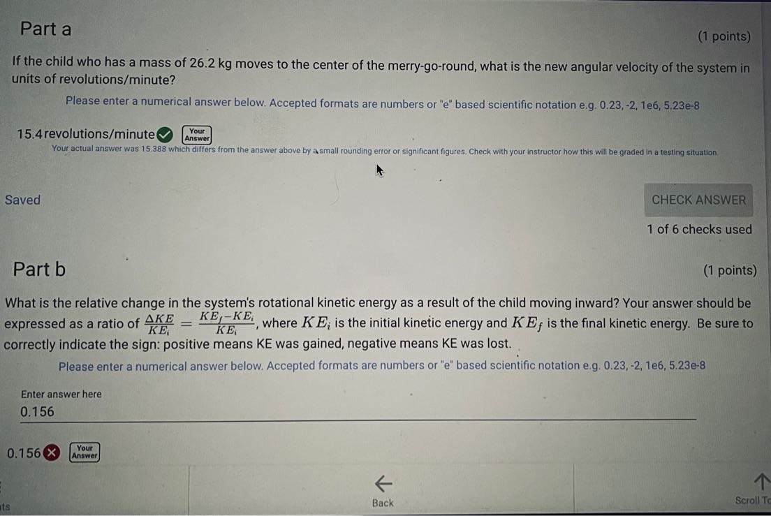 sure to read all the instructions and answer each part. Three children