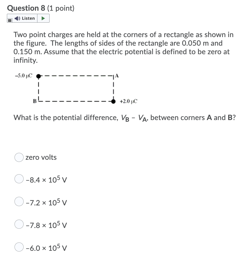 Need help with this physics question. Please answer quickly Question 8 (1