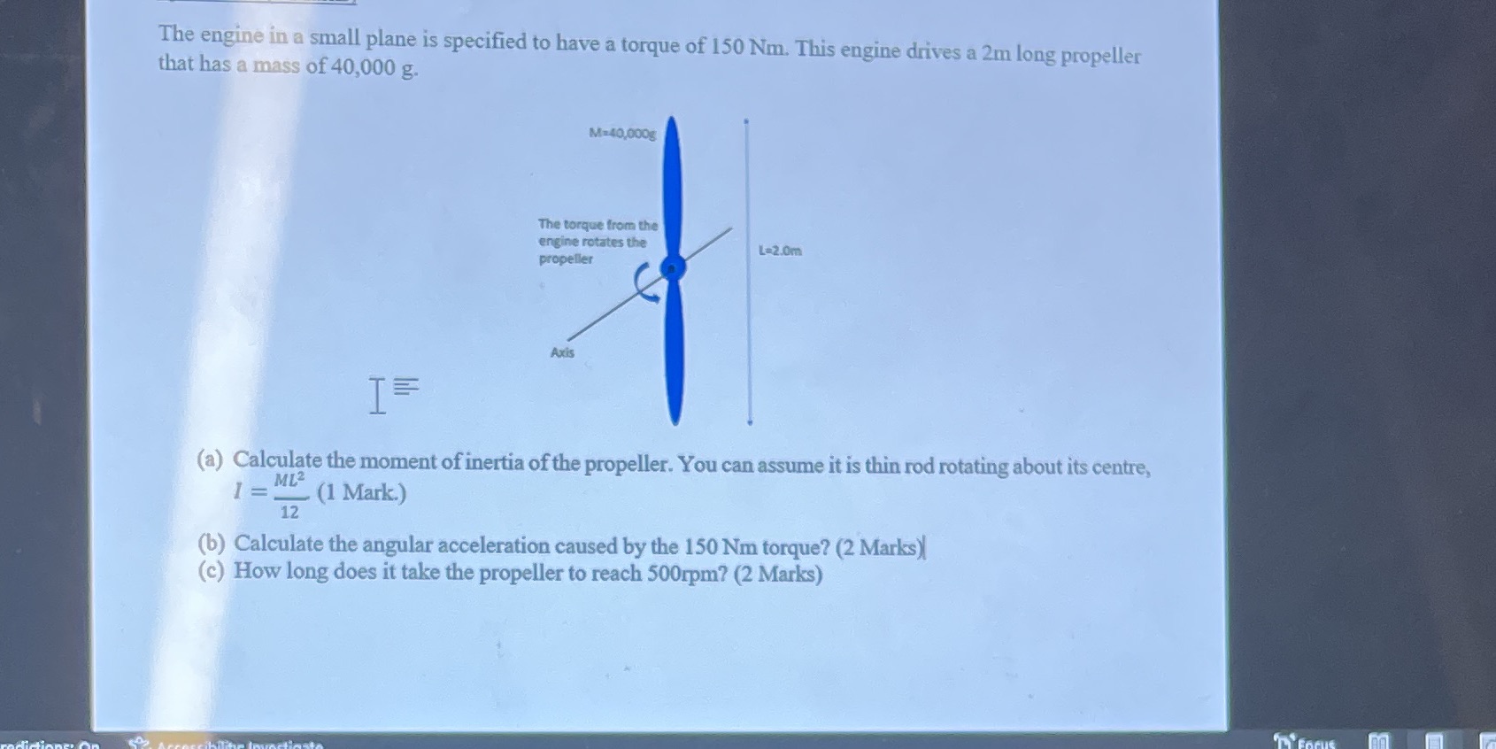  The engine in a small plane is specified to have a
