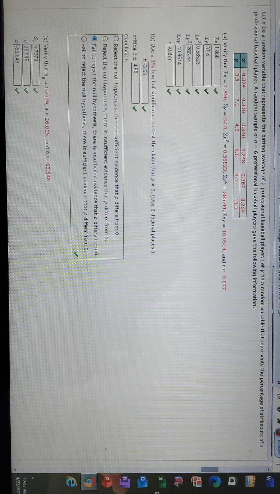 the question I need is E) find a 99% confidence interval for