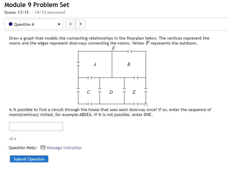 Module 9 Problem Set Score: 13H15 141'15 answered . Question s