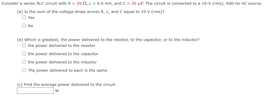 of 166 V is connected in series with a resistor {R =