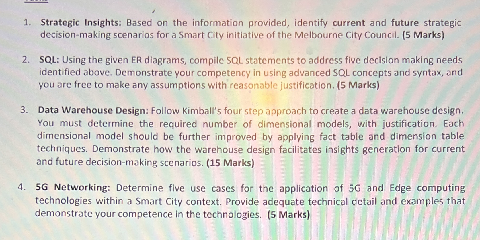  1. Strategic Insights: Based on the information provided, identify current and