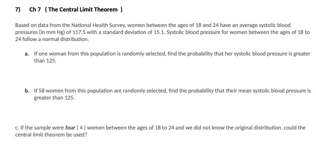 7) Ch7 ( The Central Limit Theorem ) Based on data