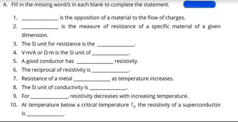 This topic is all about ResistanceIn the A part, what are those