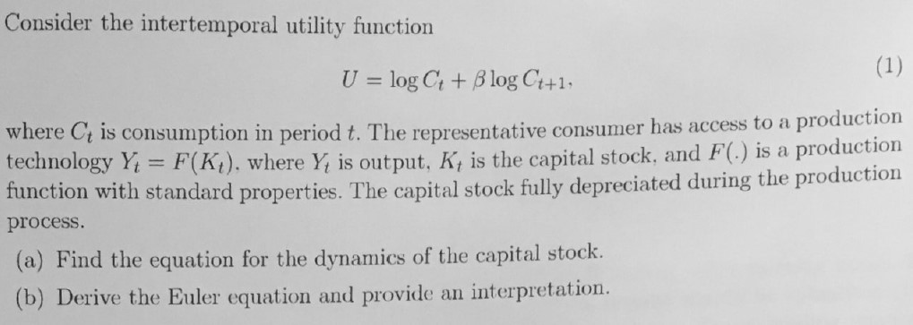 Please help me with this exercise from my macrocourse! thanks a lot!Please