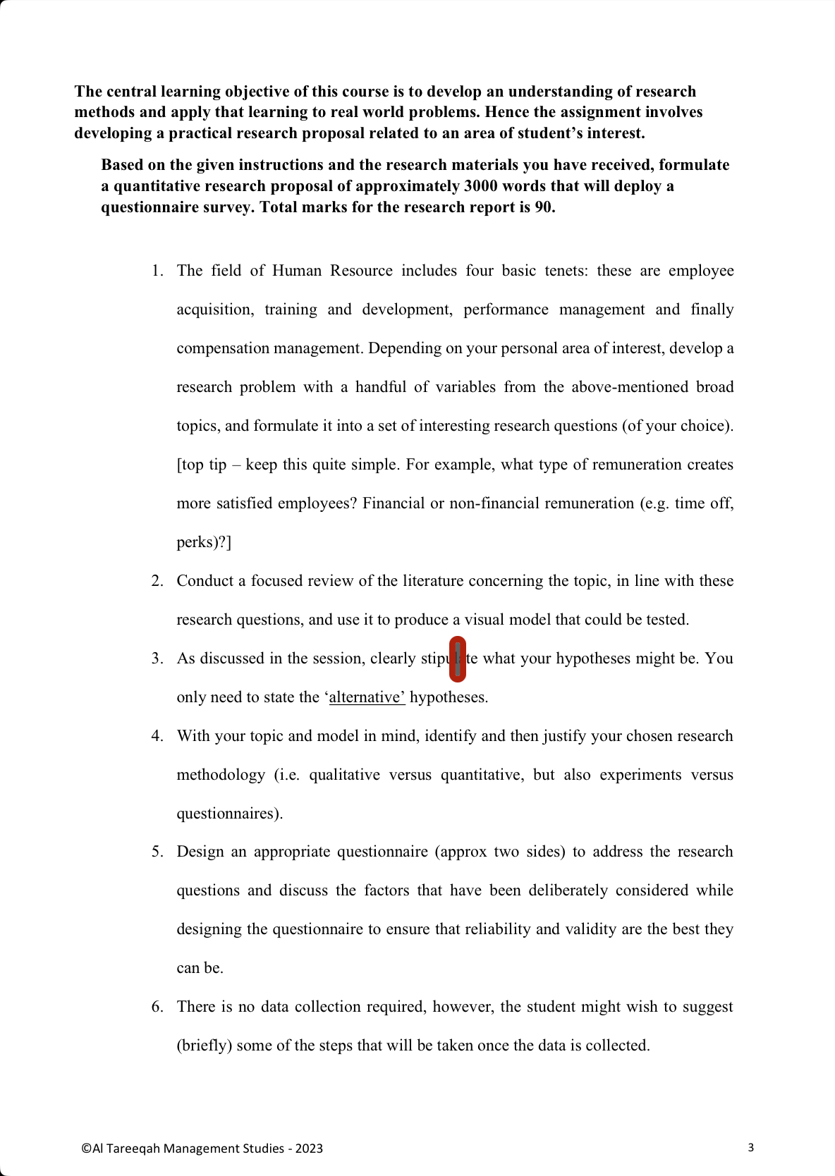  The central learning objective of this course is to develop an