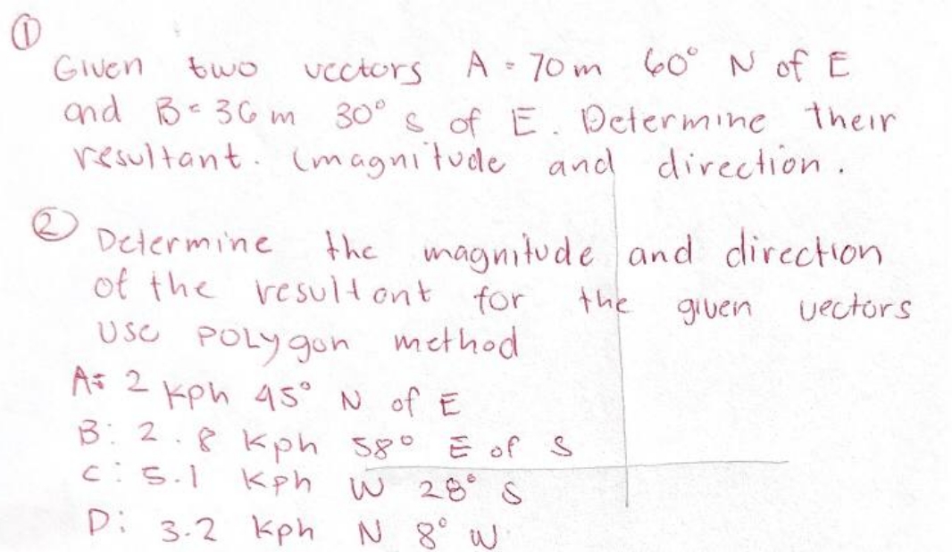 Please answer with complete solution/explanation D Given two vectors A : 70